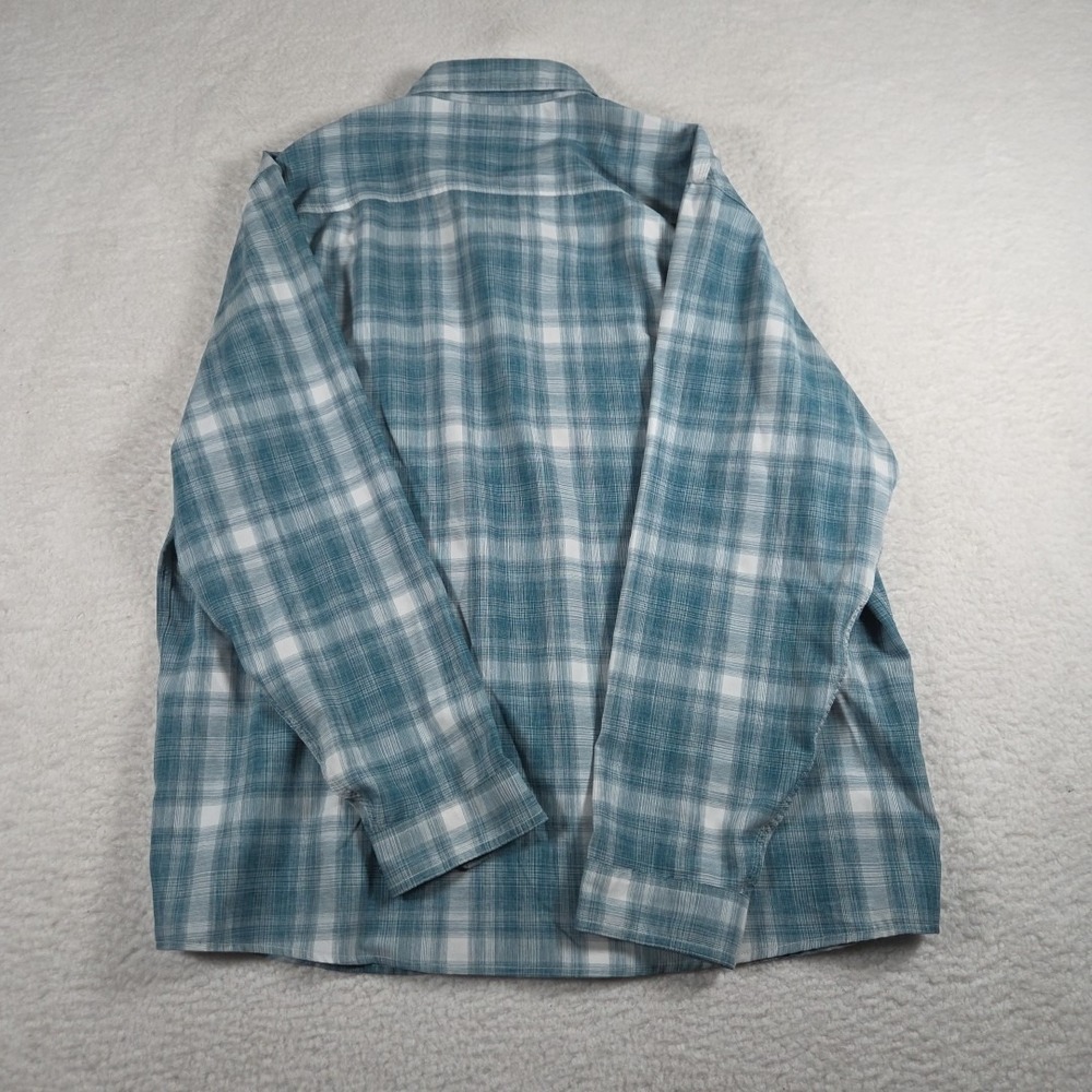 Orvis Men's Shirt Size Large‎ Blue Plaid Long Sleeve Button Front Chest Pocket - Picture 8 of 9